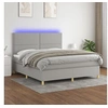Image de Boxspring met matras en LED stof lichtgrijs 180x200 cm3135373