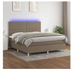 Image de Boxspring met matras en LED stof taupe 180x200 cm3135377