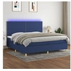Image de Boxspring met matras en LED stof blauw 200x200 cm3135387