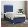 Image de Boxspring met matras en LED stof blauw 80x200 cm3135395