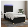 Image de Boxspring met matras en LED stof zwart 90x200 cm3135407