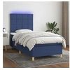 Image de Boxspring met matras en LED stof blauw 90x200 cm3135411