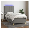 Image de Boxspring met matras en LED stof donkergrijs 100x200 cm3135414