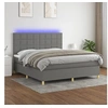 Image de Boxspring met matras en LED stof donkergrijs 180x200 cm3135454