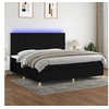 Image de Boxspring met matras en LED stof zwart 200x200 cm3135463