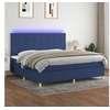 Image de Boxspring met matras en LED stof blauw 200x200 cm3135467