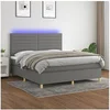 Image de Boxspring met matras en LED stof donkergrijs 160x200 cm3135526