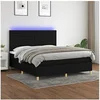 Image de Boxspring met matras en LED stof zwart 160x200 cm3135527
