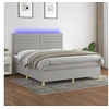 Image de Boxspring met matras en LED stof lichtgrijs 180x200 cm3135533