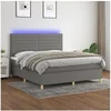 Image de Boxspring met matras en LED stof donkergrijs 180x200 cm3135534