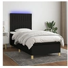 Image de Boxspring met matras en LED stof zwart 100x200 cm3135575