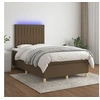 Image de Boxspring met matras en LED stof donkerbruin 120x200 cm3135584