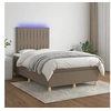 Image de Boxspring met matras en LED stof taupe 120x200 cm3135585