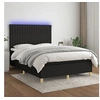 Image de Boxspring met matras en LED stof zwart 140x200 cm3135599