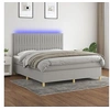Image de Boxspring met matras en LED stof lichtgrijs 160x200 cm3135605