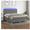 Image de Boxspring met matras en LED stof donkergrijs 160x200 cm3135606