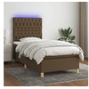 Image de Boxspring met matras en LED stof donkerbruin 80x200 cm3135632