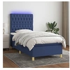Image de Boxspring met matras en LED stof blauw 90x190 cm3135643