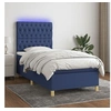 Image de Boxspring met matras en LED stof blauw 100x200 cm3135659