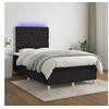 Image de Boxspring met matras en LED stof zwart 120x200 cm3135663