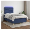 Image de Boxspring met matras en LED stof blauw 120x200 cm3135667