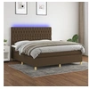 Image de Boxspring met matras en LED stof donkerbruin 160x200 cm3135688