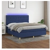 Image de Boxspring met matras en LED stof blauw 160x200 cm3135691
