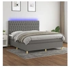 Image de Boxspring met matras en LED stof donkergrijs 180x200 cm3135694