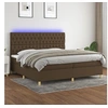 Image de Boxspring met matras en LED stof donkerbruin 200x200 cm3135704