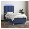 Image de Boxspring met matras en LED stof blauw 80x200 cm3135715