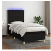 Image de Boxspring met matras en LED stof zwart 90x190 cm3135719