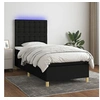 Image de Boxspring met matras en LED stof zwart 90x200 cm3135727