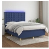Image de Boxspring met matras en LED stof blauw 140x200 cm3135763