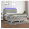Image de Boxspring met matras en LED stof lichtgrijs 160x200 cm3135765