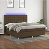 Image de Boxspring met matras en LED stof donkerbruin 160x200 cm3135768