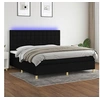 Image de Boxspring met matras en LED stof zwart 200x200 cm3135783