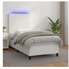 Image de Boxspring met matras en LED kunstleer wit 90x200 cm3135802