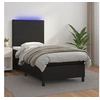 Image de Boxspring met matras en LED kunstleer zwart 100x200 cm3135807