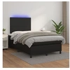Image de Boxspring met matras en LED kunstleer zwart 120x200 cm3135813