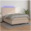 Image de Boxspring met matras en LED kunstleer cappuccinokleur 140x200cm3135830