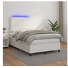 Image de Boxspring met matras en LED kunstleer wit 120x200 cm3135874