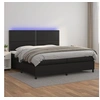 Image de Boxspring met matras en LED kunstleer zwart 200x200 cm3135903