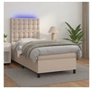 Image de Boxspring met matras en LED kunstleer cappuccinokleur 80x200 cm3135914
