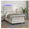 Image de Boxspring met matras en LED kunstleer wit 90x190 cm3135916