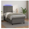Image de Boxspring met matras en LED kunstleer grijs 100x200 cm3135931