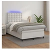 Image de Boxspring met matras en LED kunstleer wit 120x200 cm3135934