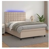 Image de Boxspring met matras en LED kunstleer cappuccinokleur 140x190cm3135944