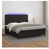 Image de Boxspring met matras en LED kunstleer zwart 180x200 cm3135957