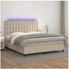 Image de Boxspring met matras en LED kunstleer cappuccinokleur 180x200cm3135962