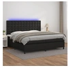 Image de Boxspring met matras en LED kunstleer zwart 200x200 cm3135963